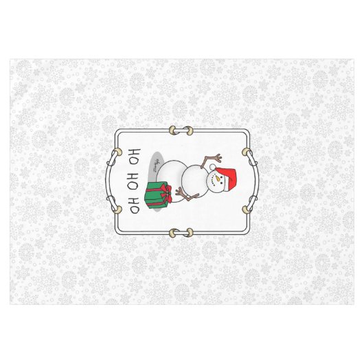 Ho Ho Ho Frohe Weihnachten Weihnachtsmann Niedlich Tischdecke (Vorderseite (Horizontal))