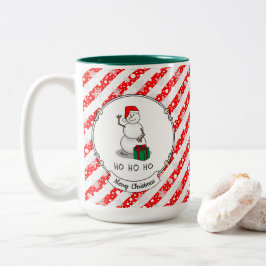 Ho Ho Ho Frohe Weihnachten Weihnachtsmann Niedlich Zweifarbige Tasse