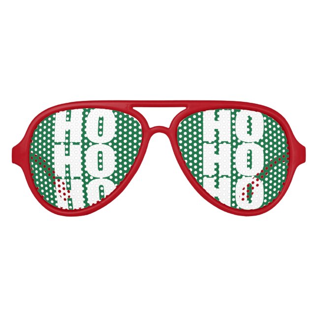 Ho Ho Ho Frohe Weihnachten Weihnachtsmann-Party-Sc Sonnenbrille (Vorderseite)