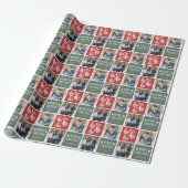 Ho Ho Ho Frohe Weihnachts Foto Wrapping Paper Geschenkpapier (Ungerollt)