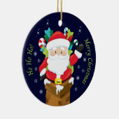 ho ho ho fröhliche Weihnachten Keramik Ornament (Rechts)