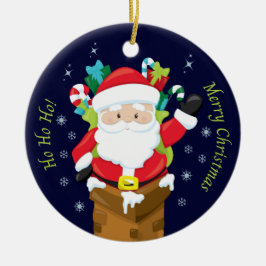 ho ho ho fröhliche Weihnachten Keramik Ornament