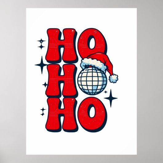 Ho ho ho fröhliche Weihnachten Poster (Vorne)