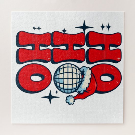 Ho ho ho fröhliche Weihnachten Puzzle (Horizontal)