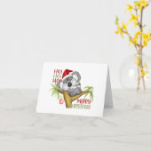 Ho Ho Ho Frory Christmas Koala Karte (Gelbe Blume)