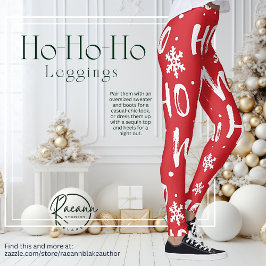 Ho-Ho-Ho Fun Christmas Design-Leggings Leggings