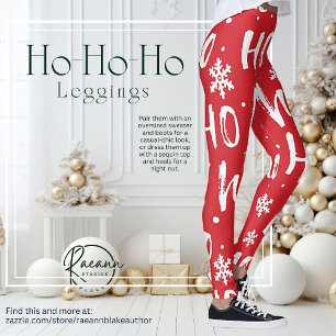 Ho-Ho-Ho Fun Christmas Design-Leggings Leggings