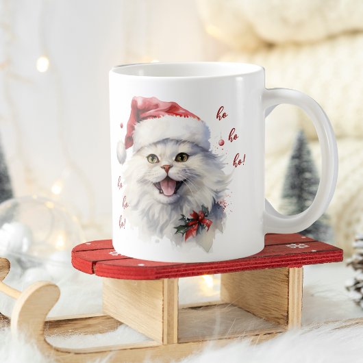 Ho Ho Ho! Funny Cat Santa Tasse