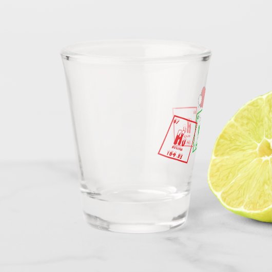 Ho Ho Ho | Funny Christmas Chemistry Geek Spaß Schnapsglas (Links)