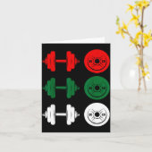 Ho Ho Ho Funny Dumbbell Christmas Weightlifting Gy Karte (Gelbe Blume)