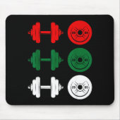 Ho Ho Ho Funny Dumbbell Christmas Weightlifting Gy Mousepad (Vorne)