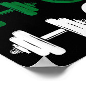 Ho Ho Ho Funny Dumbbell Christmas Weightlifting Gy Poster (Ecke)