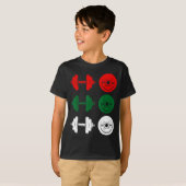 Ho Ho Ho Funny Dumbbell Christmas Weightlifting Gy T-Shirt (Vorne ganz)