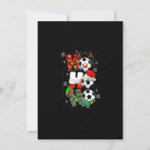 Ho Ho Ho Funny Soccer Rentier Weihnachtsmannmütze Einladung (Vorderseite)