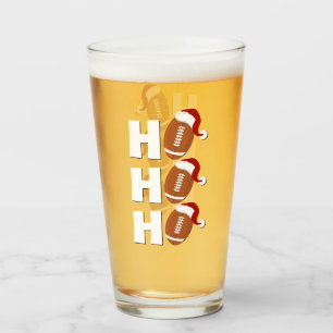 Ho Ho Ho Fußball   Lustiger Weihnachtszeit Humor Glas