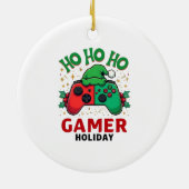Ho Ho Ho Gamer Holiday Christmas Ornament | Funny (Hinten)