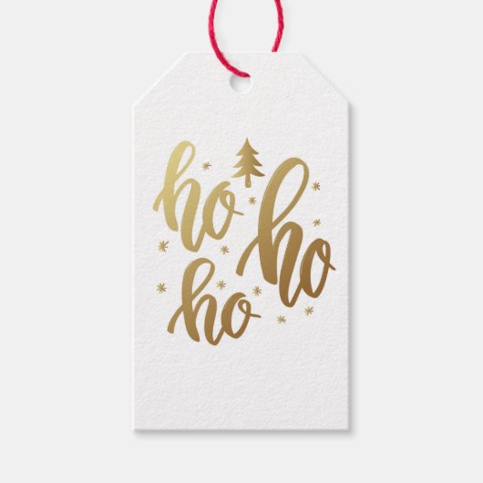 Ho Ho Ho Geschenkanhänger (Vorderseite)