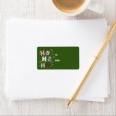 Ho Ho Ho Great Dane Frohe Weihnachten Adressaufkleber (Insitu)