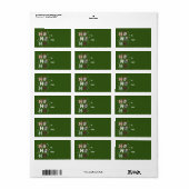 Ho Ho Ho Great Dane Frohe Weihnachten Adressaufkleber (Vorne)