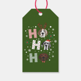 Ho Ho Ho Great Dane Frohe Weihnachten Geschenkanhänger