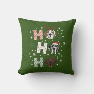 Ho Ho Ho Great Dane Frohe Weihnachten Kissen