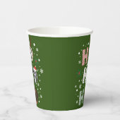 Ho Ho Ho Great Dane Frohe Weihnachten Pappbecher (Links)