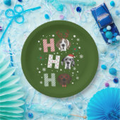 Ho Ho Ho Great Dane Frohe Weihnachten Pappteller (Party)