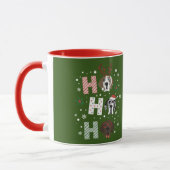 Ho Ho Ho Great Dane Frohe Weihnachten Tasse (Links)