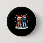 Ho Ho Ho Great Pyrenees Dog Lover Christmas Santa Button (Vorderseite)