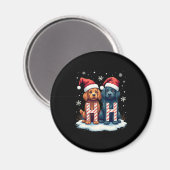 Ho Ho Ho Great Pyrenees Dog Lover Christmas Santa Magnet (Vorderseite/Rückseite)