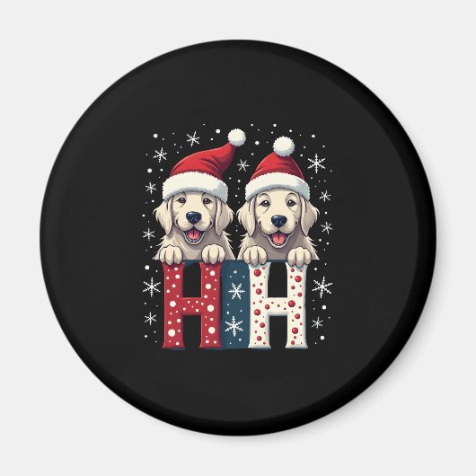 Ho Ho Ho Great Pyrenees Dog Lover Christmas Santa Magnet (Vorne)