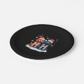 Ho Ho Ho Great Pyrenees Dog Lover Christmas Santa Pappteller (Schrägansicht)