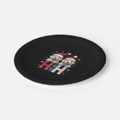 Ho Ho Ho Great Pyrenees Dog Lover Christmas Santa Pappteller (Schrägansicht)