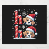 Ho Ho Ho Great Pyrenees Dog Lover Christmas Santa Schaumweinetikett (Einzelnes Label)