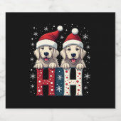 Ho Ho Ho Great Pyrenees Dog Lover Christmas Santa Schaumweinetikett (Einzelnes Label)