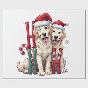 Ho Ho Ho Great Pyrenees Hunde Liebhaber Weihnachte Geschenkpapier