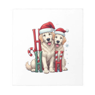 Ho Ho Ho Great Pyrenees Hundeliebhaber Weihnachten Notizblock