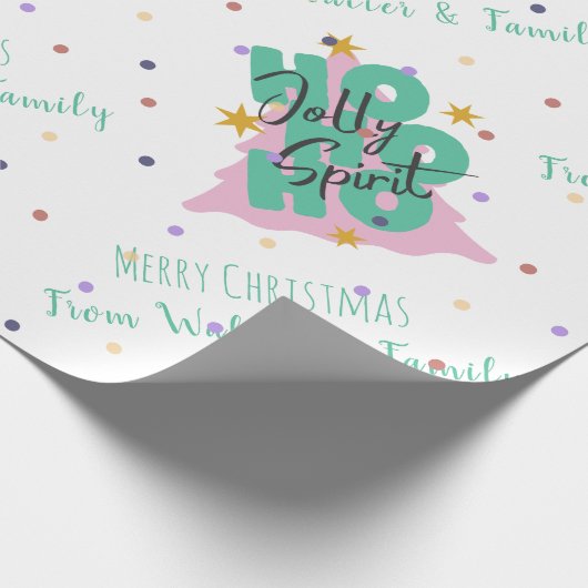 Ho Ho Ho Green Business Weihnachtsgeschenk Geschenkpapier (Ecke)