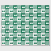 Ho Ho Ho Green White Chic Christmas Buffalo Plaid Geschenkpapier (Flach)