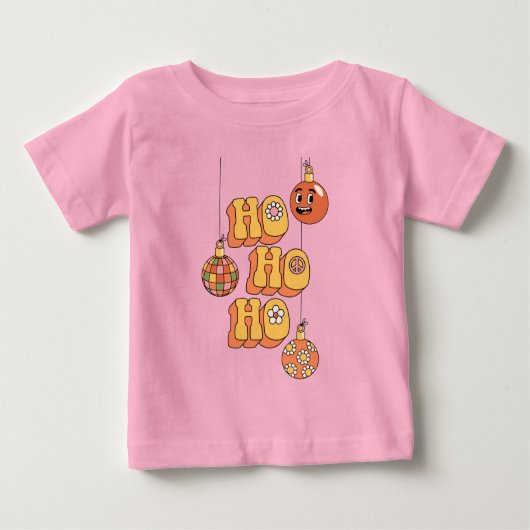 Ho Ho Ho - Groovy Christmas Cheer Baby T-shirt (Vorderseite)