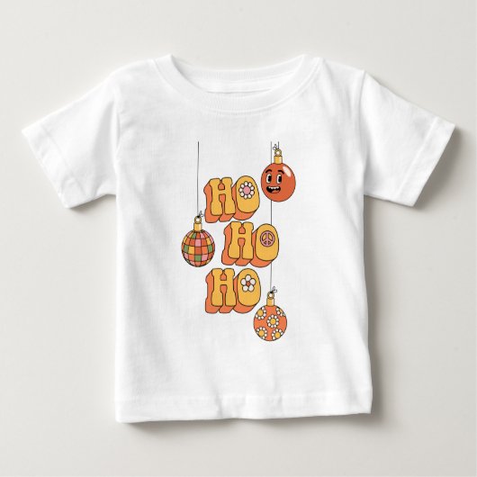 Ho Ho Ho - Groovy Christmas Cheer Baby T-shirt (Vorderseite)
