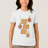 Ho Ho Ho - Groovy Christmas Cheer Tri-Blend Shirt (Vorderseite)