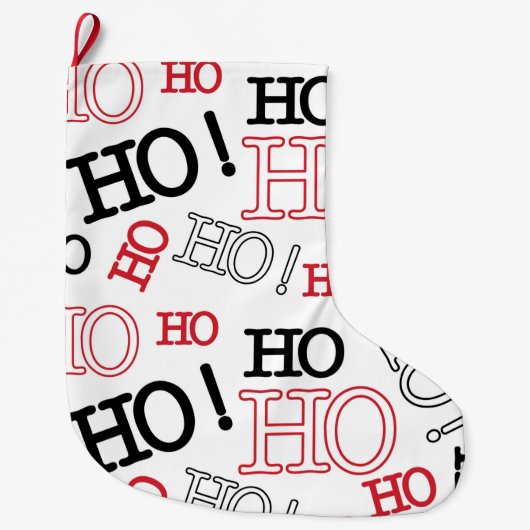Ho Ho Ho Großer Weihnachtsstrumpf (Vorderseite)