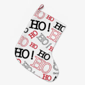 Ho Ho Ho Großer Weihnachtsstrumpf (Vorderansicht (hängend))