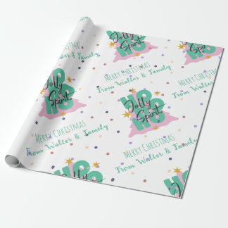 Ho Ho Ho grünes Geschäft Weihnachtsgeschenk Geschenkpapier