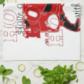 HO HO HO haben ein wunderbares Weihnachten mit Dan Geschirrtuch (Gefaltet)