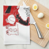 HO HO HO haben ein wunderbares Weihnachten mit Dan Geschirrtuch (Viertel Falte)