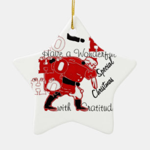 HO HO HO haben ein wunderbares Weihnachten mit Dan Keramik Ornament