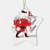 HO HO HO haben ein wunderbares Weihnachten mit Dan Keramik Ornament (Links)