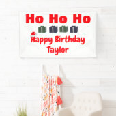HO HO HO Happy Birthday Banner (Insitu)